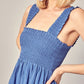 MUSTARD SEED Casual Smocked Ruffle Mini Boho Sundress