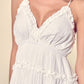 MUSTARD SEED Casual Ruffle Detail Tiered Romantic Mini Dress