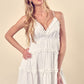 MUSTARD SEED Casual Ruffle Detail Tiered Romantic Mini Dress