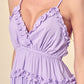 MUSTARD SEED Casual Ruffle Detail Tiered Romantic Mini Dress
