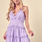 MUSTARD SEED Casual Ruffle Detail Tiered Romantic Mini Dress