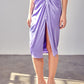 DO + BE COLLECTION Side Gathered Slit Skirt