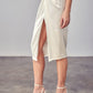 DO + BE COLLECTION Side Gathered Slit Skirt