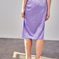 DO + BE COLLECTION Side Gathered Slit Skirt