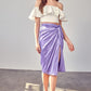DO + BE COLLECTION Side Gathered Slit Skirt