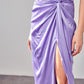 DO + BE COLLECTION Side Gathered Slit Skirt