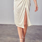 DO + BE COLLECTION Side Gathered Slit Skirt