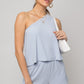 GILLI Sleeveless One Shoulder Layered Top Romper