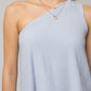 GILLI Sleeveless One Shoulder Layered Top Romper