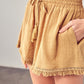 MUSTARD SEED Fringe Trim Hem Boho Shorts