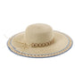 BELLA CHIC Embroidered Boho Straw Hat