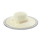 BELLA CHIC Embroidered Boho Straw Hat