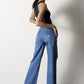 INSANE GENE Medium Wash Distressed Dad Jeans