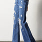 INSANE GENE Medium Wash Distressed Dad Jeans