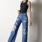 INSANE GENE Medium Wash Distressed Dad Jeans