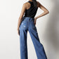 INSANE GENE Medium Wash Distressed Dad Jeans