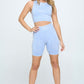 OTOS ACTIVE Mineral wash seamless biker shorts set