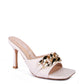 MERMAID Quilted Metal Chain Heeled Sandals