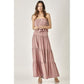 MUSTARD SEED Pin Stripe Print Maxi Tube Dress