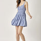 MUSTARD SEED Side Tassel Strap Tiered Polka Dot Dress