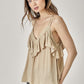 Trim Detail with Ruffle Cami Top