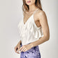 Trim Detail with Ruffle Cami Top