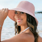 AILI's CORNER Bow Back Straw Bucket Hat