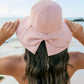 AILI's CORNER Bow Back Straw Bucket Hat