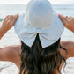AILI's CORNER Bow Back Straw Bucket Hat