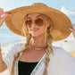 AILI'S CORNER Scallop Edge Bow Accent Sunhat