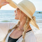 AILI'S CORNER Scallop Edge Bow Accent Sunhat
