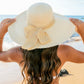 AILI'S CORNER Scallop Edge Bow Accent Sunhat