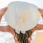 AILI'S CORNER Scallop Edge Bow Accent Sunhat
