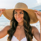 AILI'S CORNER Scallop Edge Bow Accent Sunhat