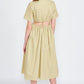 EMORY PARK Button Up Collard Cutout Midi Dress