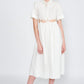 EMORY PARK Button Up Collard Cutout Midi Dress