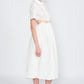 EMORY PARK Button Up Collard Cutout Midi Dress