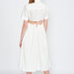 EMORY PARK Button Up Collard Cutout Midi Dress