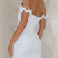 ONE & ONLY COLLECTIVES White Square Collar Mini Cocktail Dress