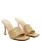 RAG & Co. Carmen High Heeled Woven Square Toe Sandal