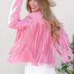 BLUE B Faux Leather Moto Fringe Jacket