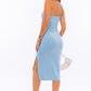 LE LIS One Shoulder Cutout Midi Dress with Side Slit