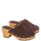 RAG & Co. Cedrus Fine Suede Studded Clog Mules