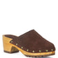 RAG & Co. Cedrus Fine Suede Studded Clog Mules
