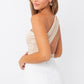 LE LIS Chic Women's One Shoulder Backless Bodysuit