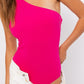 LE LIS Chic Women's One Shoulder Backless Bodysuit