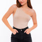 LE LIS Chic Women's One Shoulder Backless Bodysuit