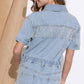 BLUE B Washed Denim Overall Romper