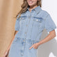 BLUE B Washed Denim Overall Romper
