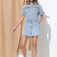 BLUE B Washed Denim Overall Romper